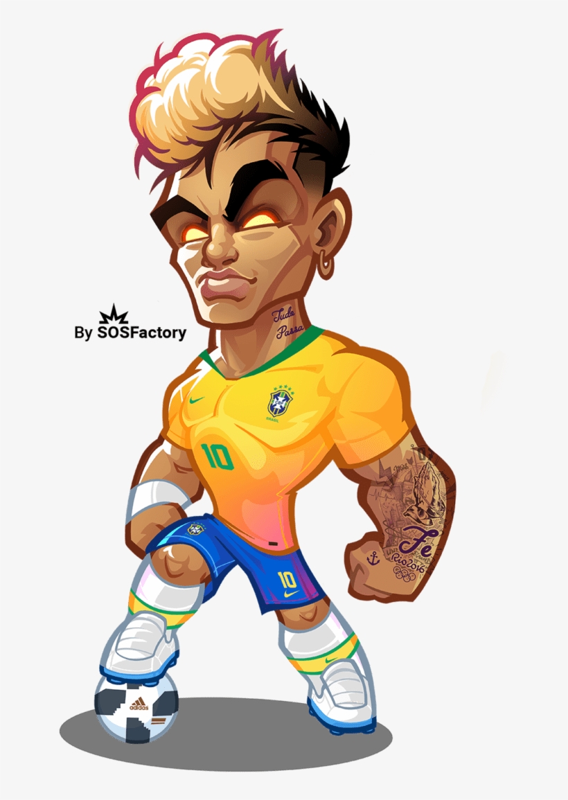 Neymar Jr Caricature - Caricaturas De Neymar Jr, transparent png #699896