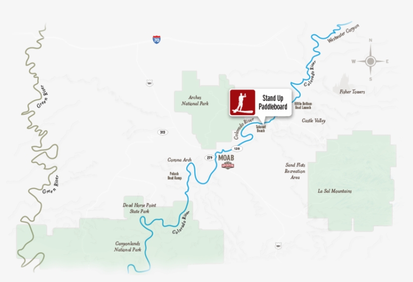 Stand Up Paddleboarding In Moab, transparent png #6903572