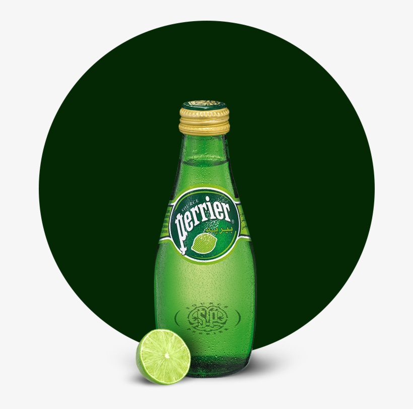 Perrier Sparkling Water, Lime, 200ml Glass Bottle, transparent png #6905521