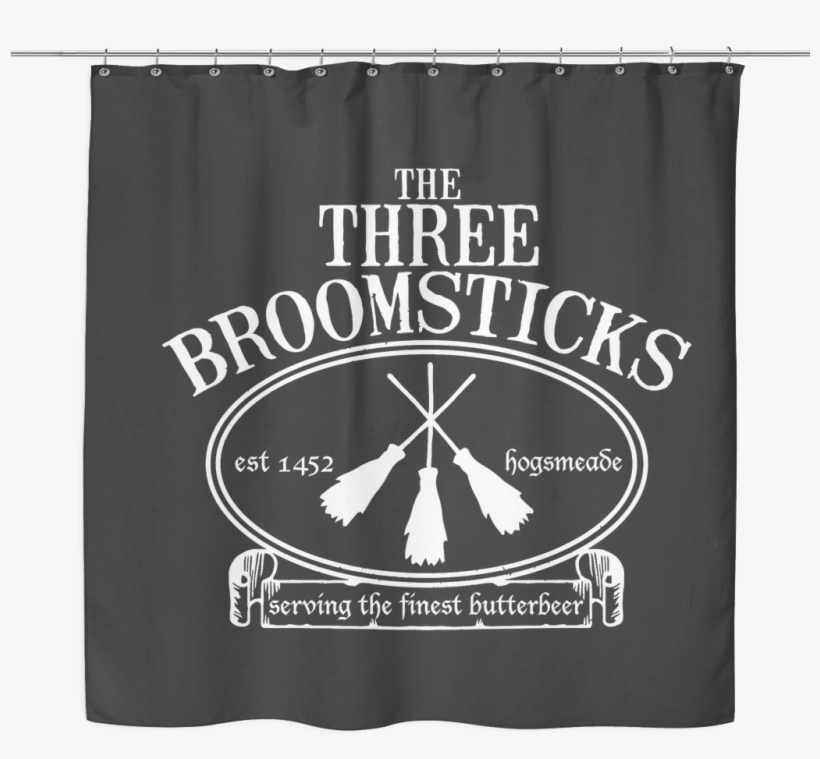 The Three Broomsticks Shower Curtain, transparent png #6905685