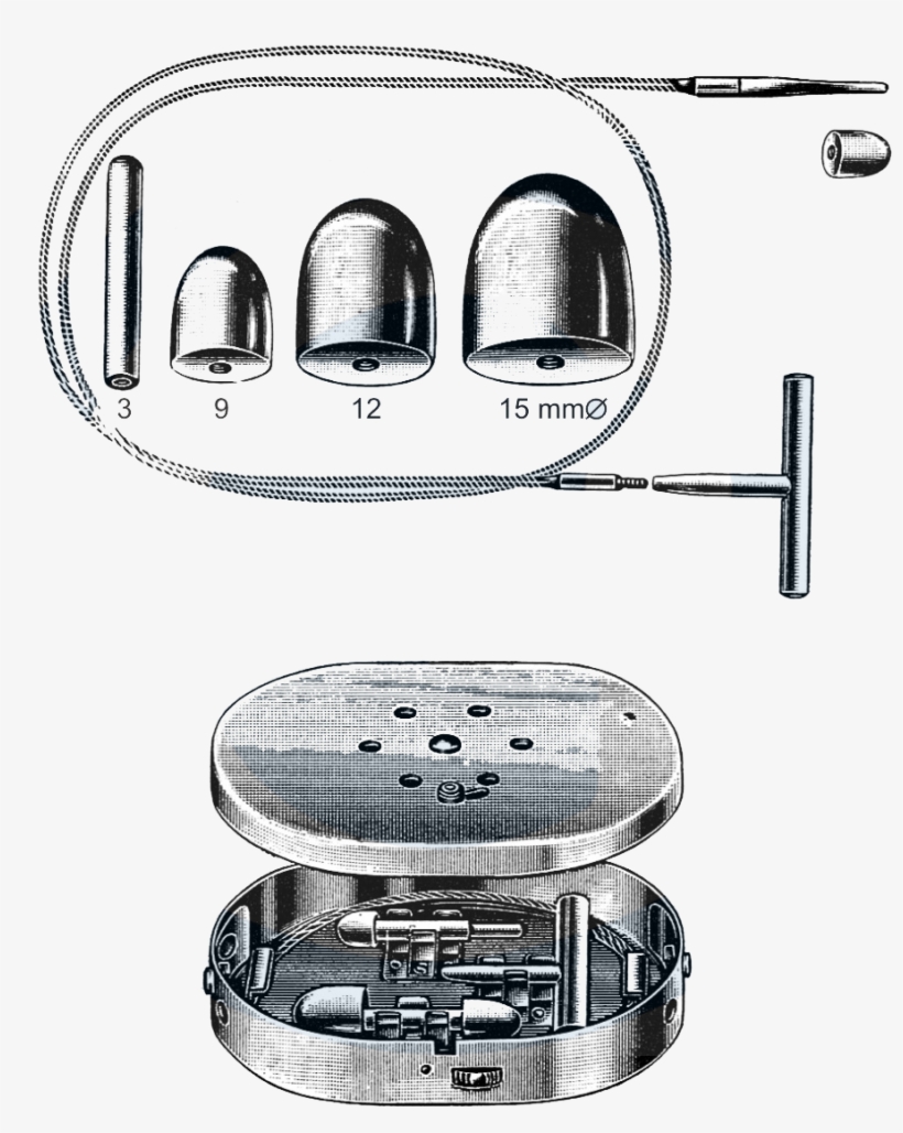 Nabatoff Vein Stripper Set, W/5 Tips In Case, transparent png #6906080