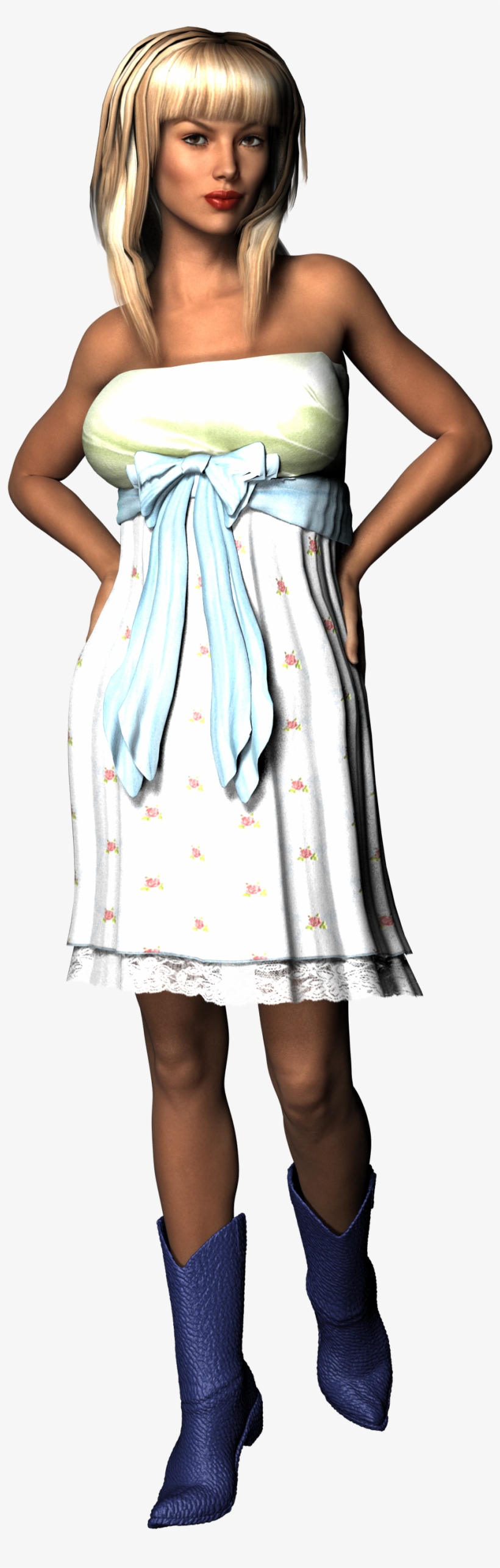 Cocktail Dress Boots Woman 3d 977184, transparent png #6906363
