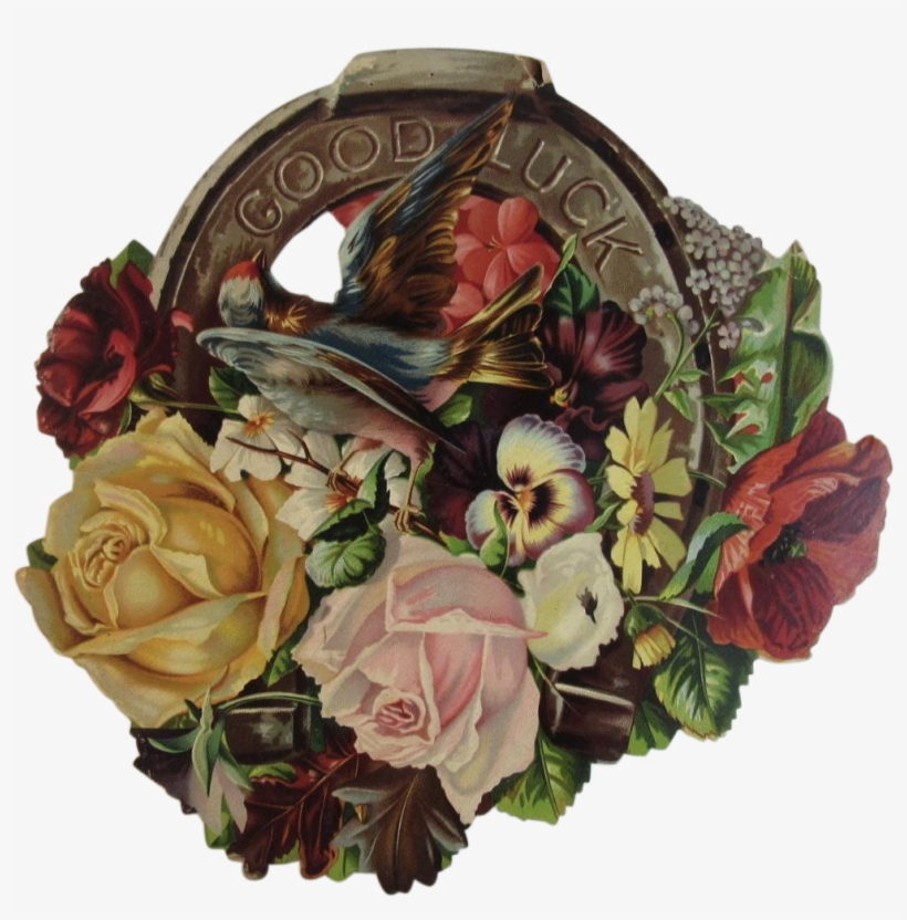 1880s Good Luck Horseshoe Die Cut Large Advertising, transparent png #6906406