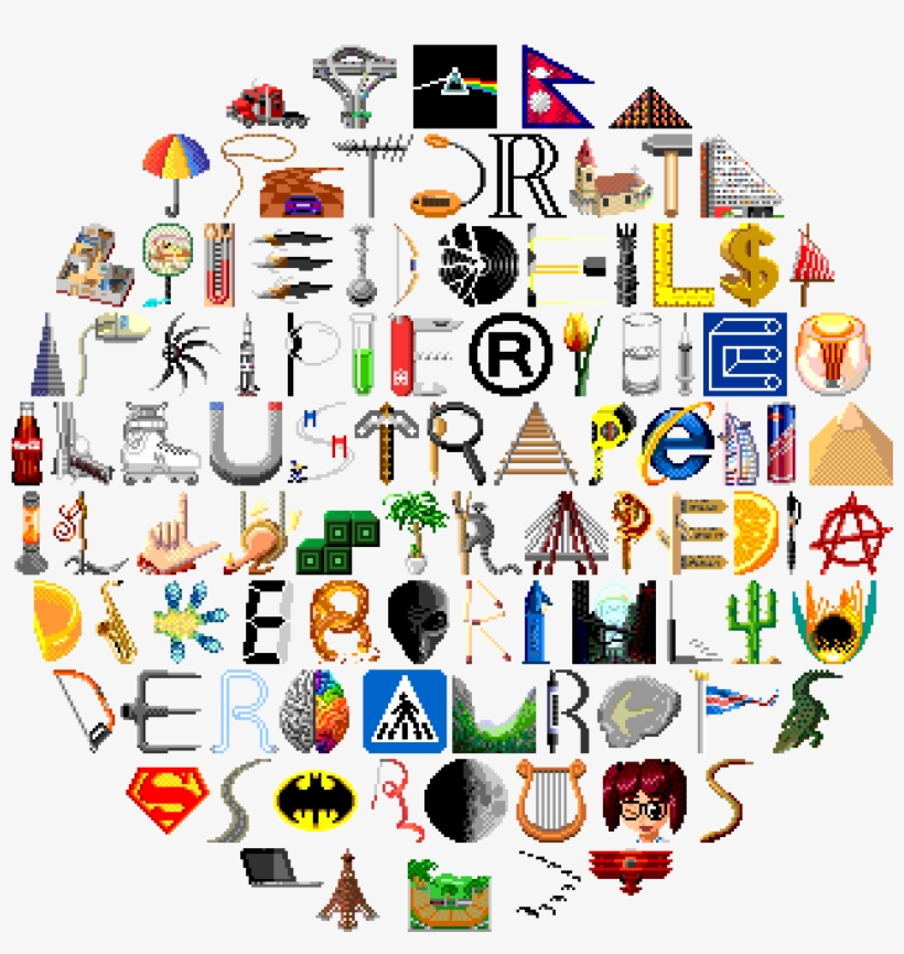 100 Random Things That Spell Illustrapedia, Matej 'retro', transparent png #6907492