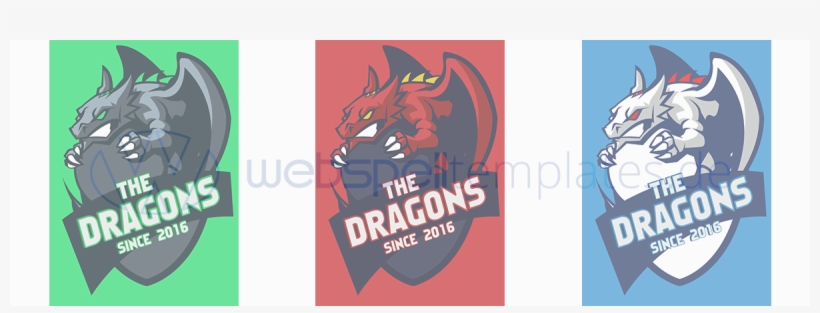 Clan Logo Different Colors L037 Mascot Dragon, transparent png #6909114
