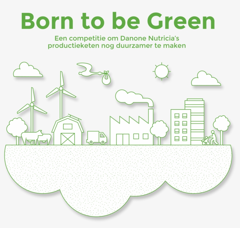 Born To Be Green Beeldmerk Danone Nutricia Vraagt Inwoners, transparent png #6915340