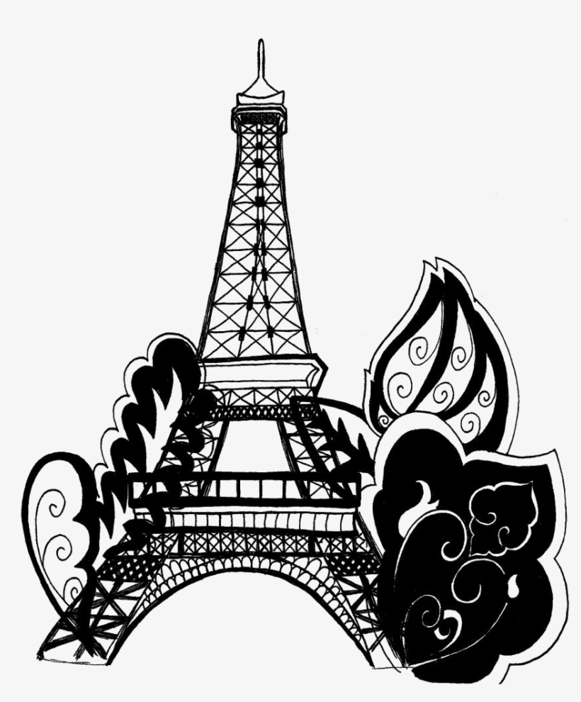 Eiffel Tower Silhouette Png Background Image, transparent png #6915505