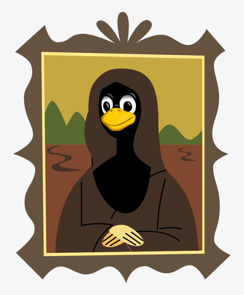 Joconde-tux, transparent png #6918743