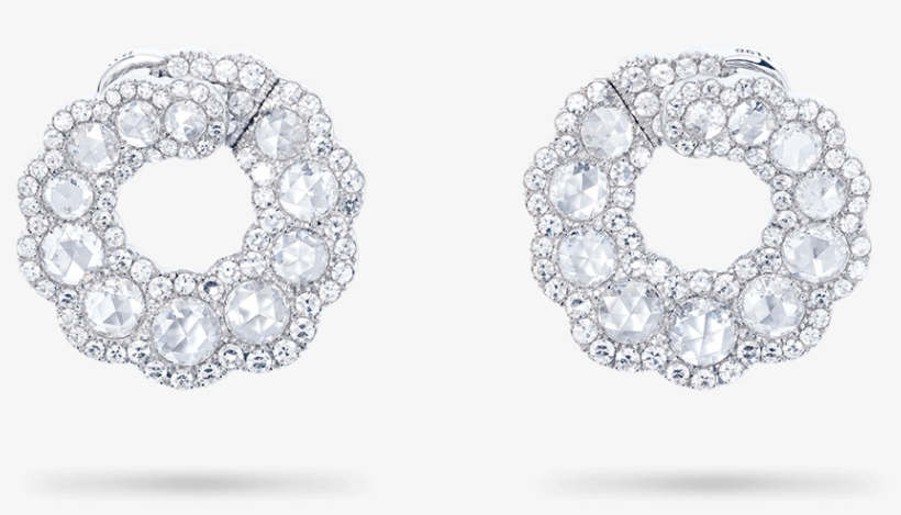 Rose Cut Mini Curved Hoop Earrings, transparent png #6921019