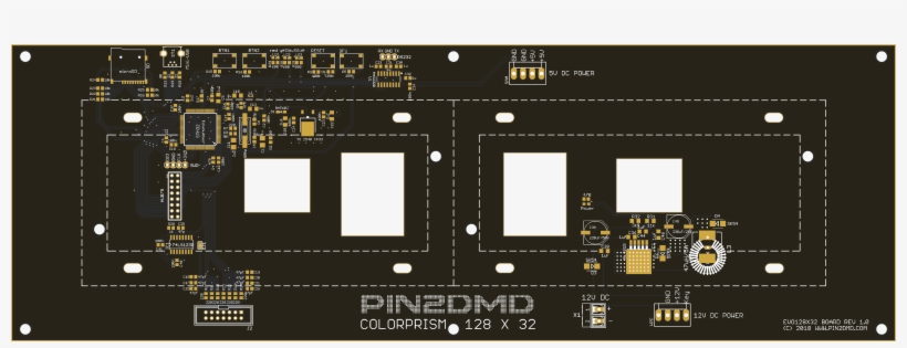 Pin2dmd Evo128x32 Rgb Led Dotmatrix Pinball Display, transparent png #6922221