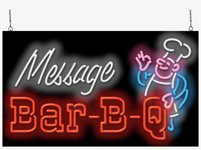 Bbq With Custom Name Neon Sign Super Large, transparent png #6923935