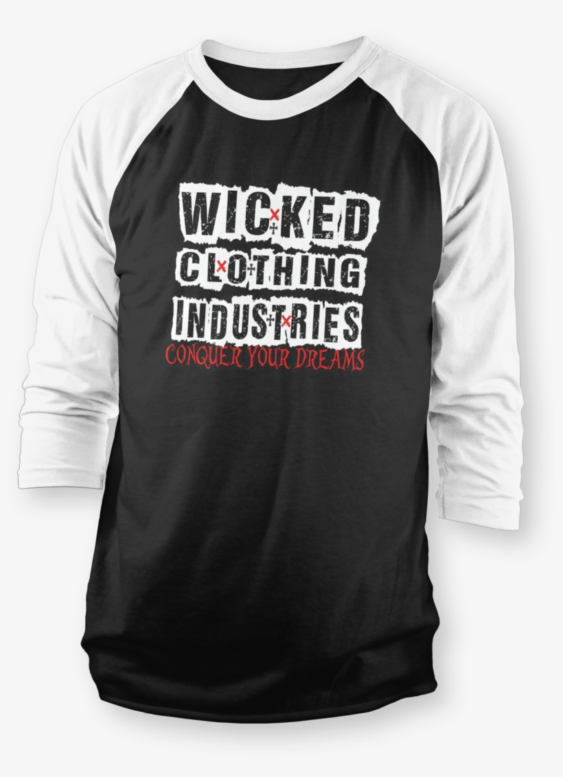 3/4 Sleeve/white/ Black /conquer Your Dreams, transparent png #6927039