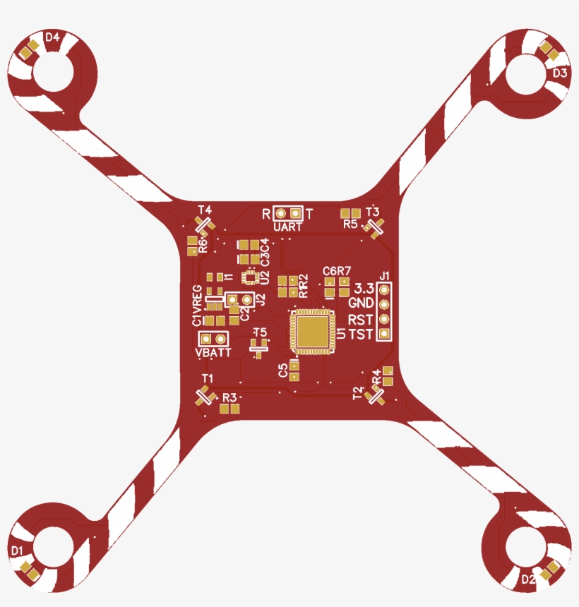 Candy Cane Themed Christmas Quadcopter, transparent png #6929659