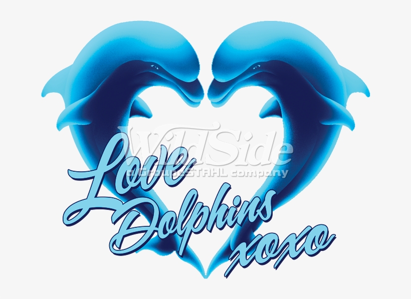Blue Dolphins Love Xoxo Light/dark Garments Only, transparent png #6929985