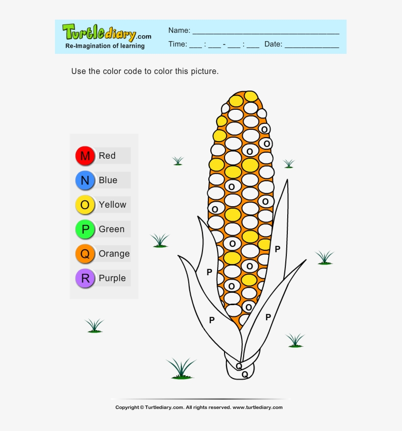 Color By Letter Corn, transparent png #6931473