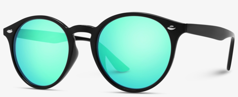 Round Classic Retro Frame Sunglasses, transparent png #6932422