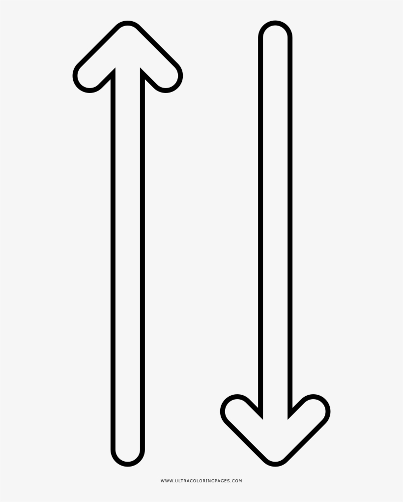 Up Down Arrows Coloring Page, transparent png #6933833