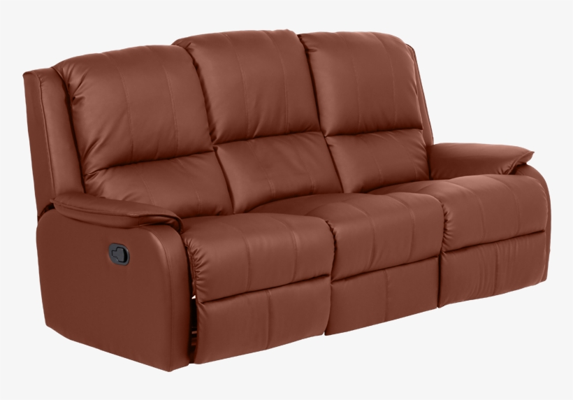 Leather Recliner Sofa 3-seater Maya, transparent png #6934024