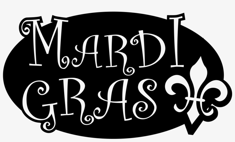 Mardi Gras Black And White Outline Clip Art, transparent png #6934800