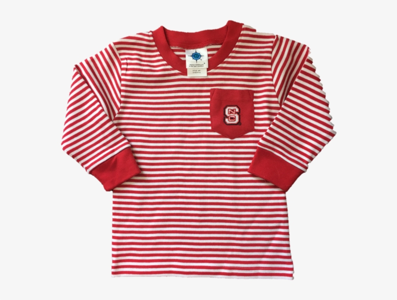 Nc State Wolfpack Red And White Stripe Long Sleeve, transparent png #6937274