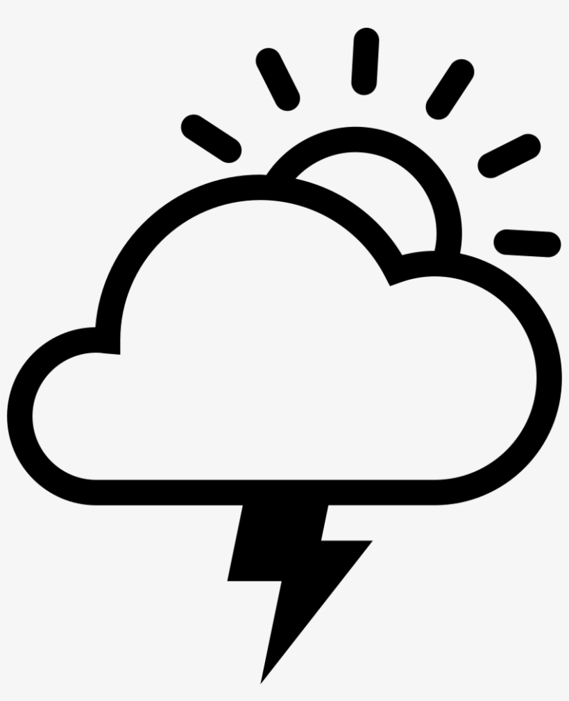 Cloud Sun Lightning Comments, transparent png #6937800