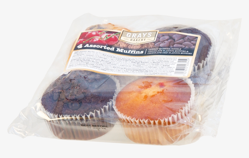Grays 4 Assorted Muffins, transparent png #6939636