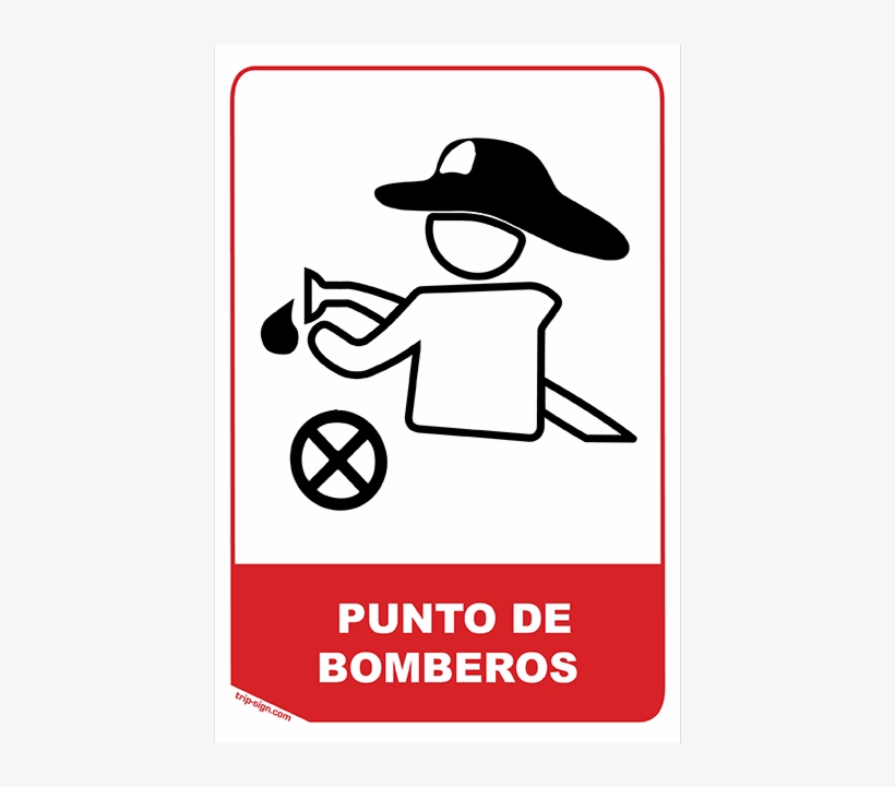 Aviso Senal Punto Bomberos Tripsign, transparent png #6942154