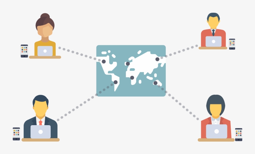 Trabajadores Remotos Conectados, transparent png #6946339