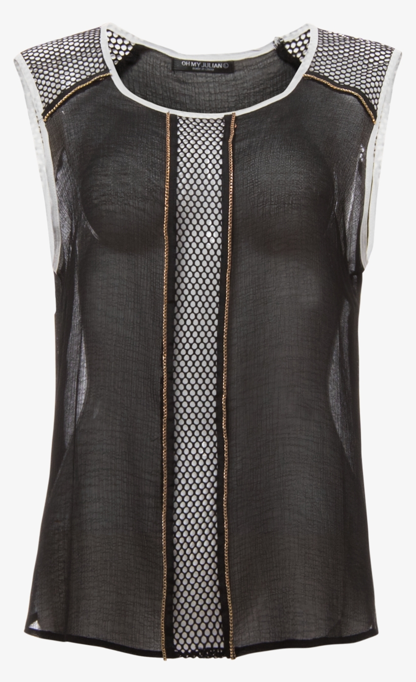 Black Mesh Top, transparent png #6946524