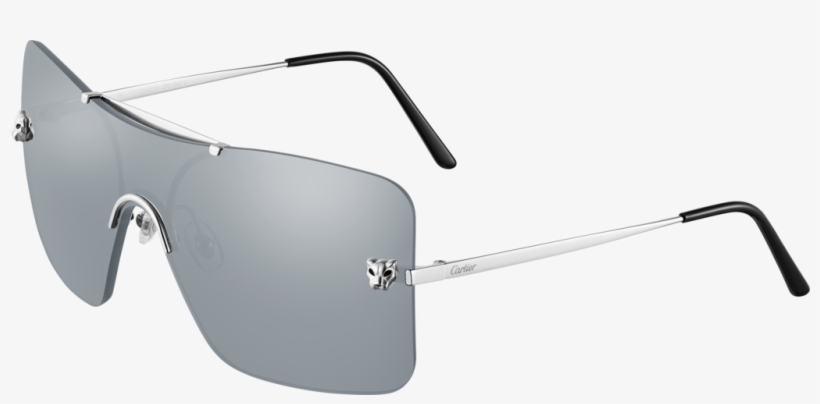 Gafas De Sol Panthère De Cartiermetal Gris, Acabado, transparent png #6948652