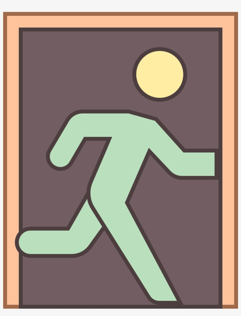 Exit Sign Icon, transparent png #6949753