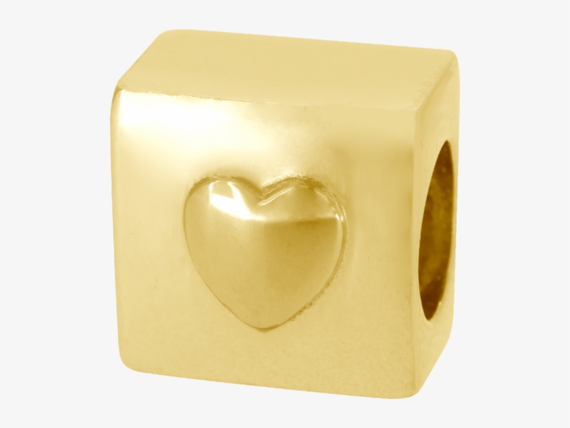 Cubo Corazón Dorado, transparent png #6950460