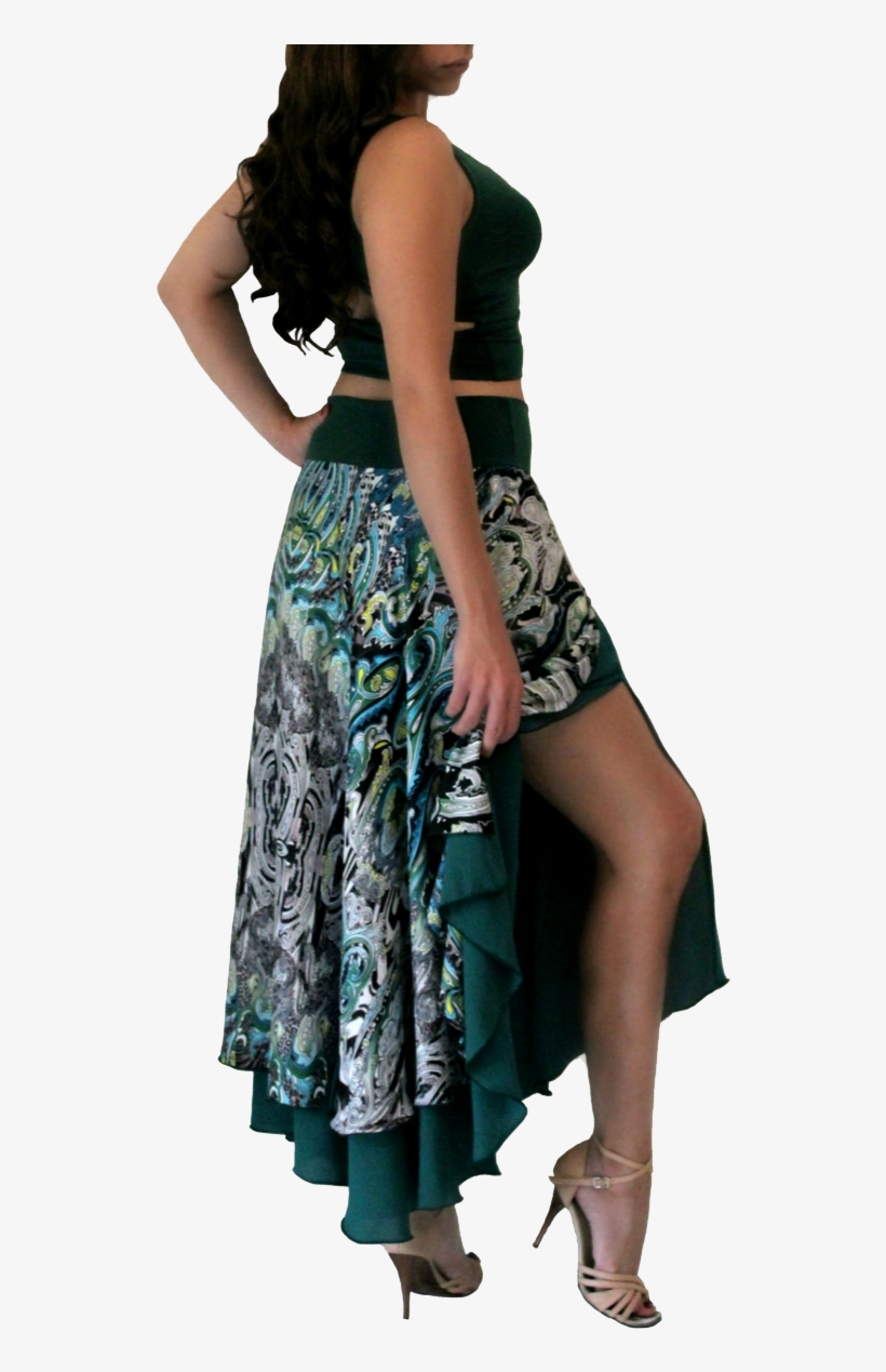 Two-tier Silk Touch Tango Dance Skirt, transparent png #6951266
