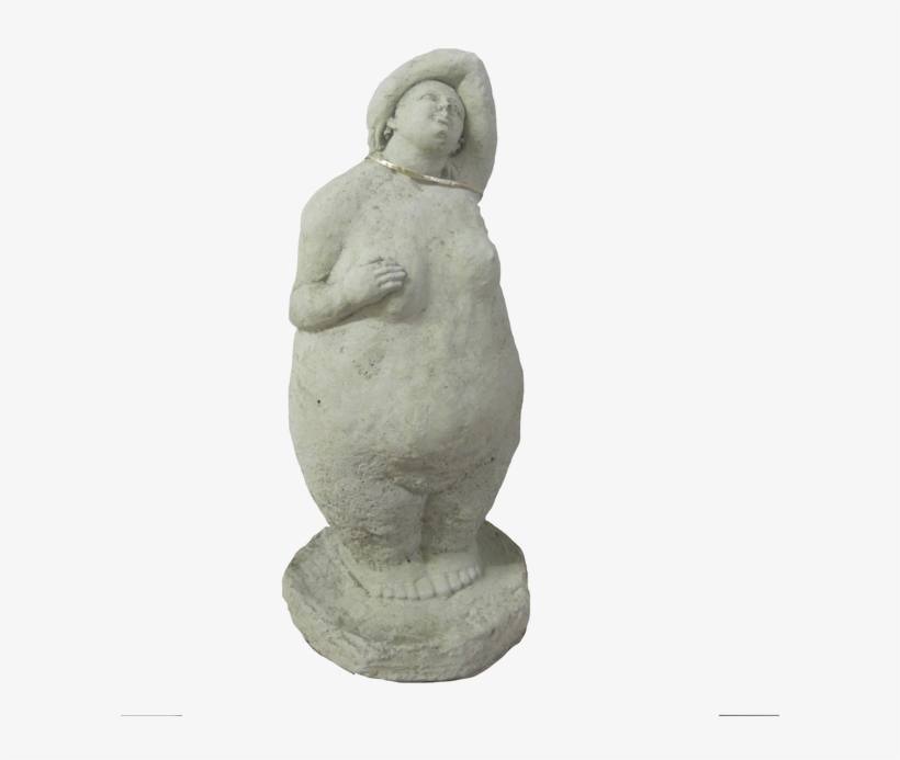 Cd02 Fat Lady Concrete Statue, transparent png #6953386