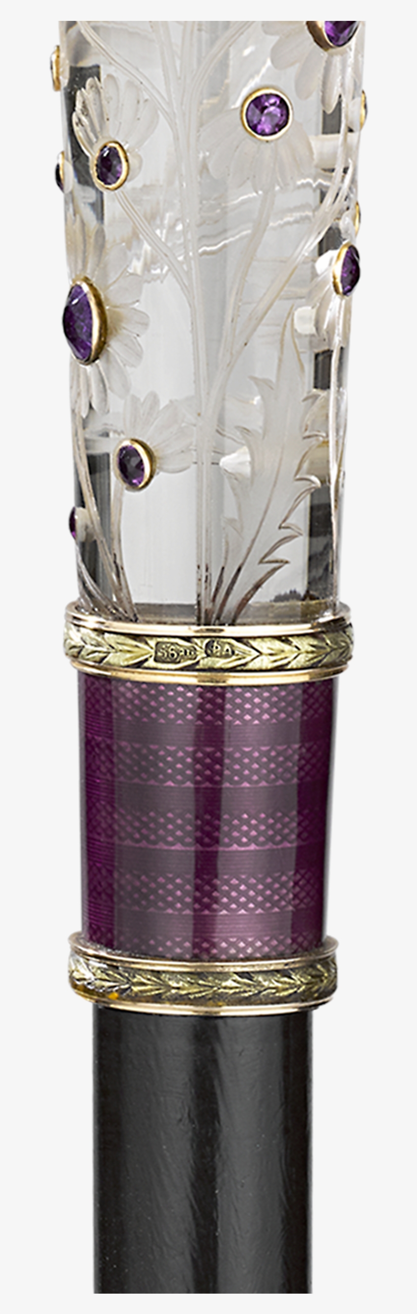Fabergé Rock Crystal And Amethyst Cane, transparent png #6954472
