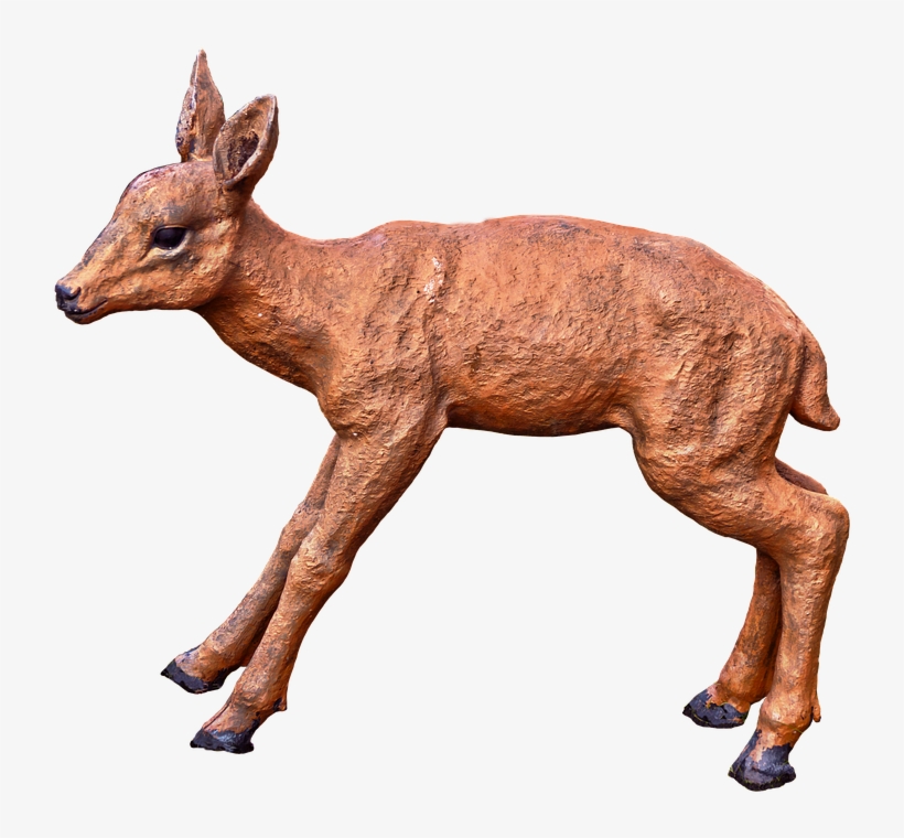Roe Deer, Figure, Ceramic, Sculpture, Deco, Decoration, transparent png #6954474