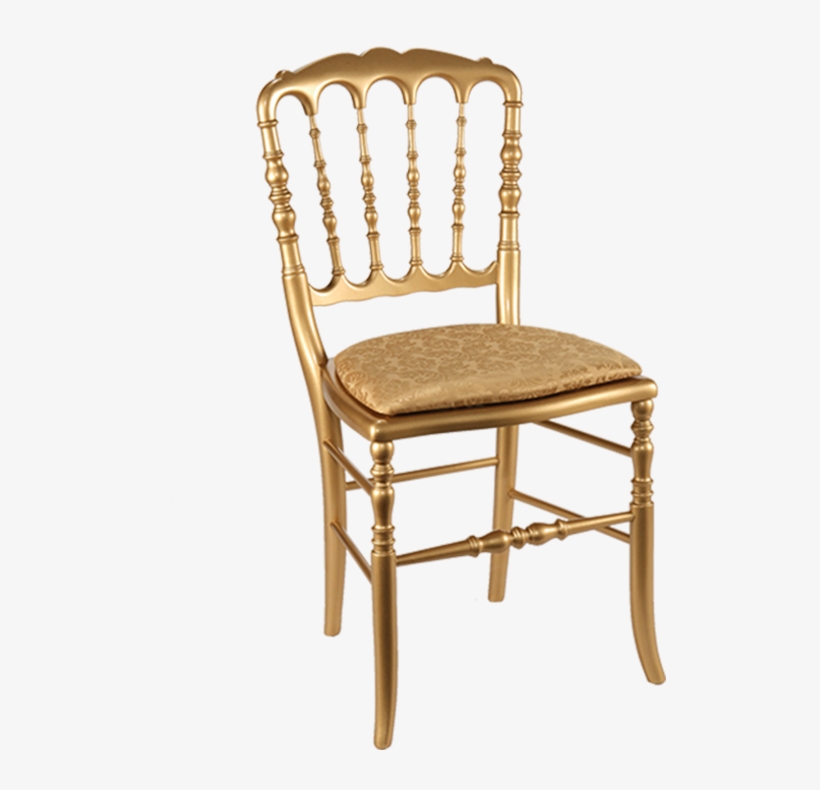 Silla Napoleón Iii Dorada Fija Gala Oro, transparent png #6955483