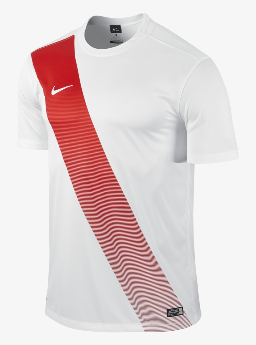 Nike Sash Jersey Ss White/red, transparent png #6958551