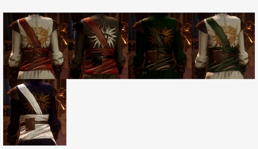 White White Base, With Dark Brown Leather, Red Sash,, transparent png #6959086