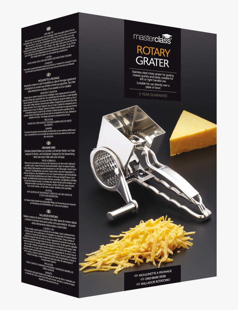 Master Class Deluxe Stainless Steel Rotary Cheese Grater, transparent png #6959172