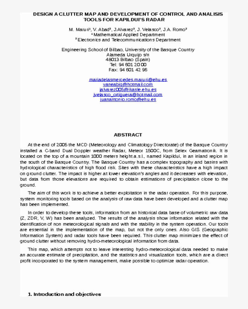 Design A Clutter Map And Development Of Control And, transparent png #6959710