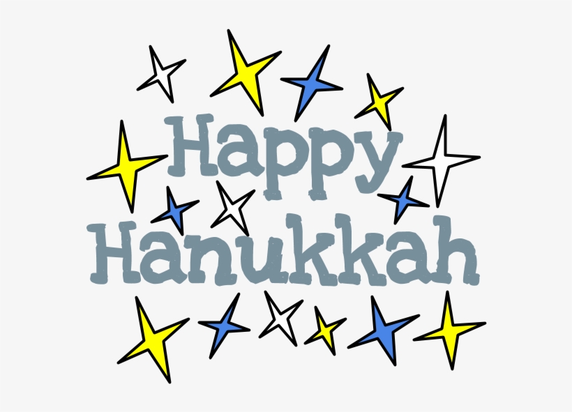 Happy Hanukkah, Silver Letters, White, Gold And Blue, transparent png #6960898