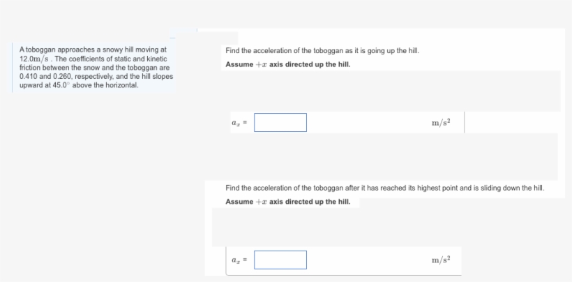A Toboggan Approaches A Snowy Hill Moving At, transparent png #6963484