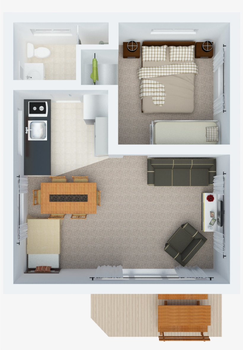 1 Bedroom Bayview Family Villa Floorplan, transparent png #6963669