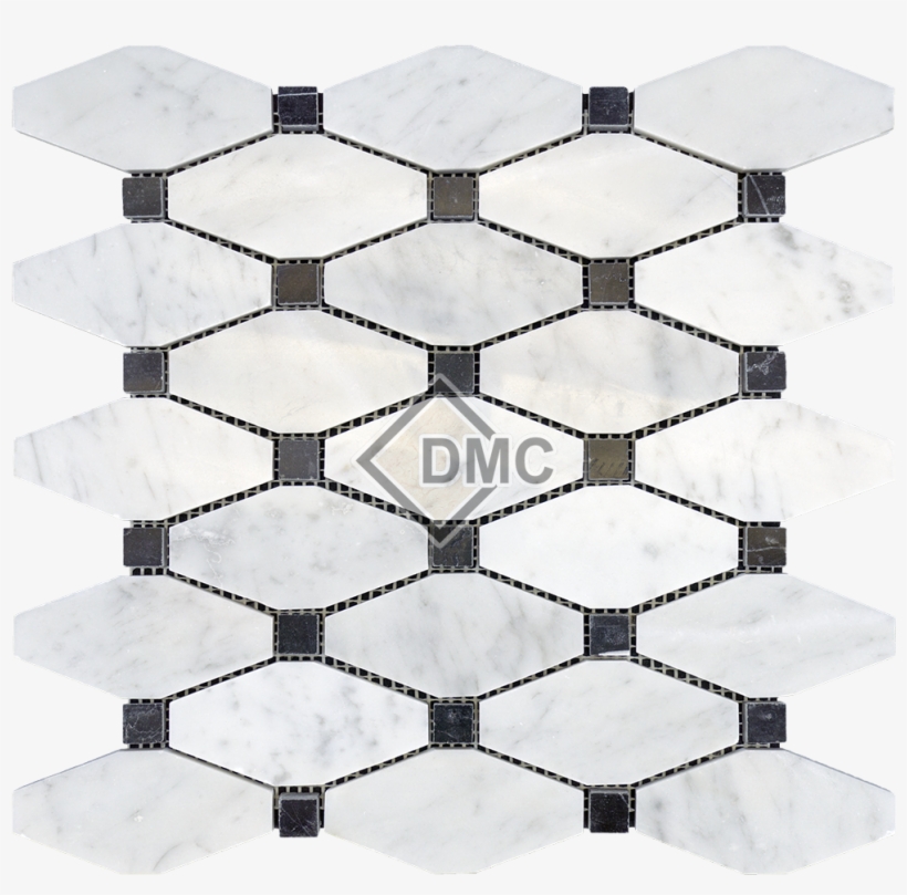 Carrara Long Octagon With Black Dot, transparent png #6963777