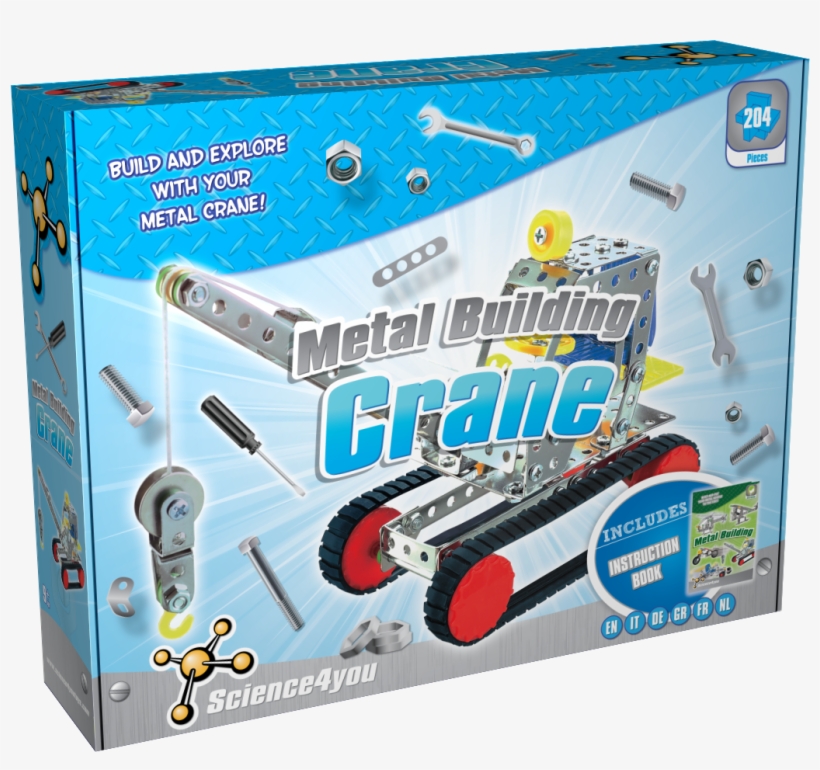 Metal Building Crane Educational Kit Front Side, transparent png #6964258