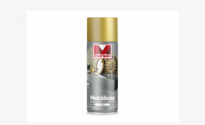 Spray Esm Metalizado Dorado 485ml Marson, transparent png #6966782
