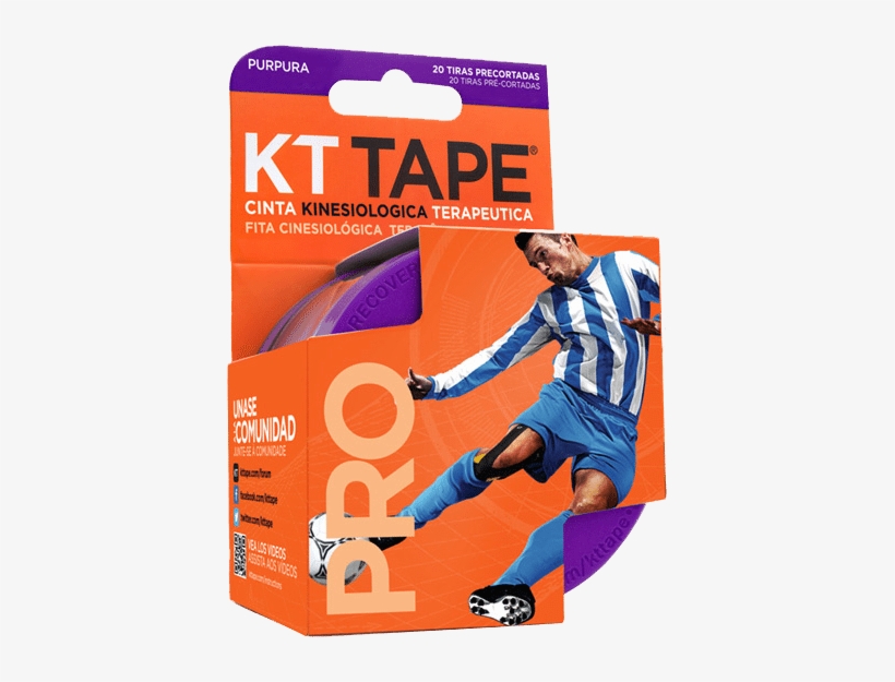 Rollo Kt Tape Pro ® Morado 20 Cintas Precortadas, transparent png #6967508
