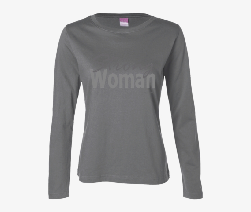 Strong Woman 3588 Lat Ladies' Ls Cotton T-shirt, transparent png #6968299