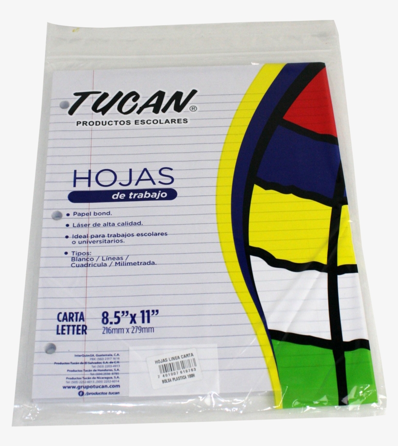 Hoja Bond Línea Carta Bolsa Plástica 100 Hojas, transparent png #6968775